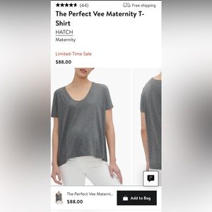 Hatch perfect vee maternity shirt grey
